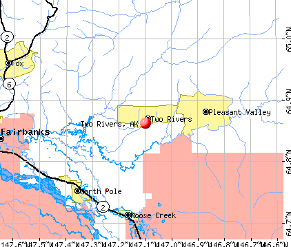 Two Rivers, AK map