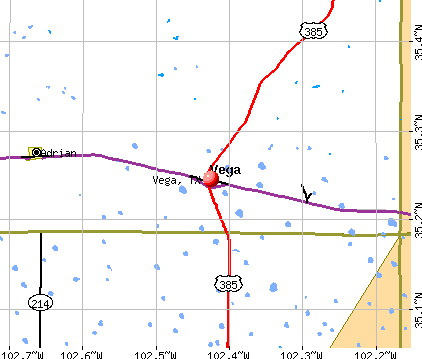 Vega, TX map