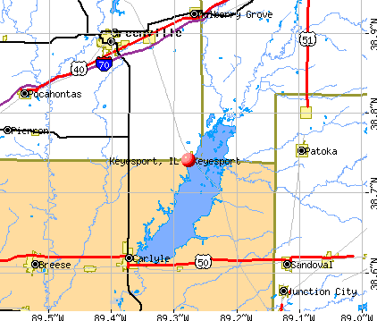 Keyesport, IL map
