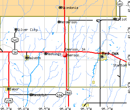 Emerson, IA map