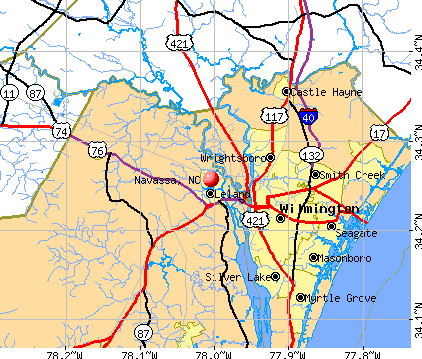 Navassa, NC map