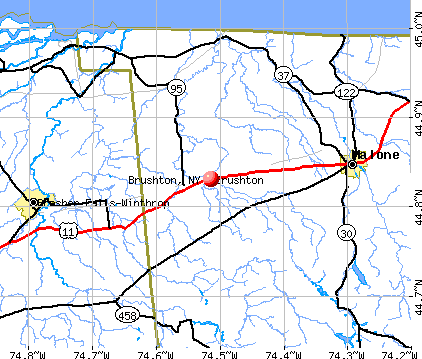Brushton, NY map