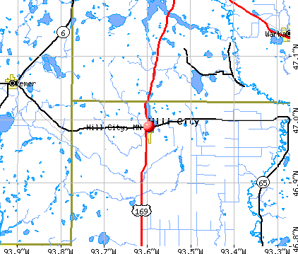 Hill City, MN map