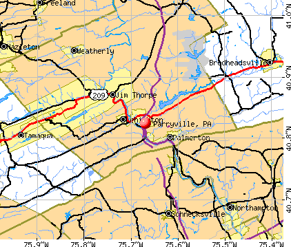 Parryville, PA map