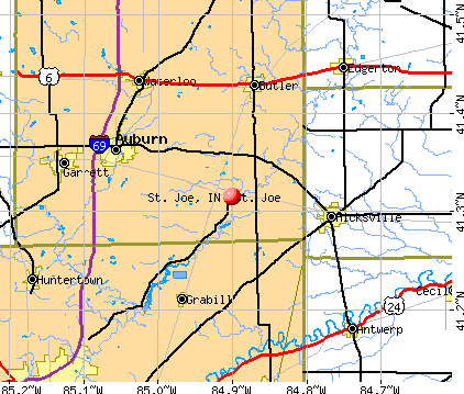 St. Joe, IN map