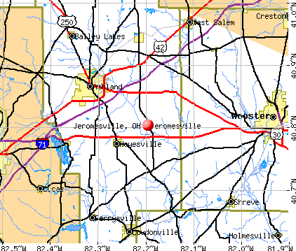 Jeromesville, OH map