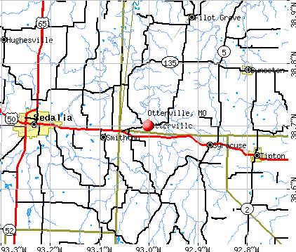 Otterville, MO map