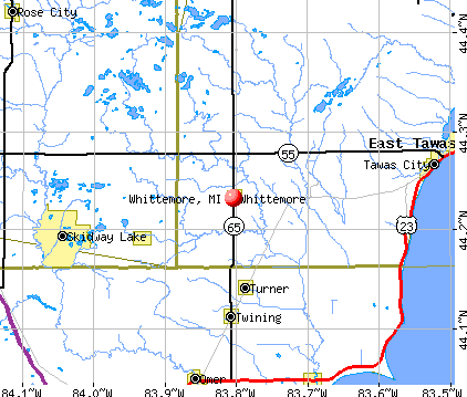 Whittemore, MI map