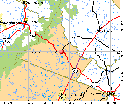 Stanardsville, VA map