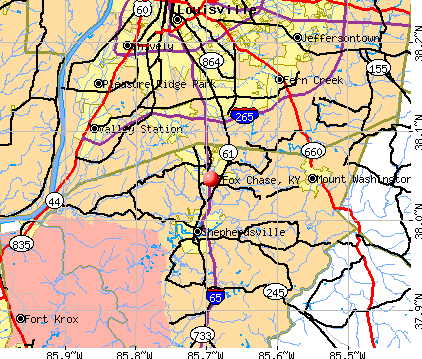 Fox Chase, KY map