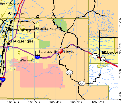 Tijeras, NM map