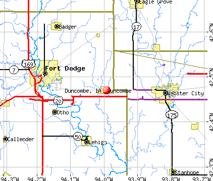 Duncombe, IA map