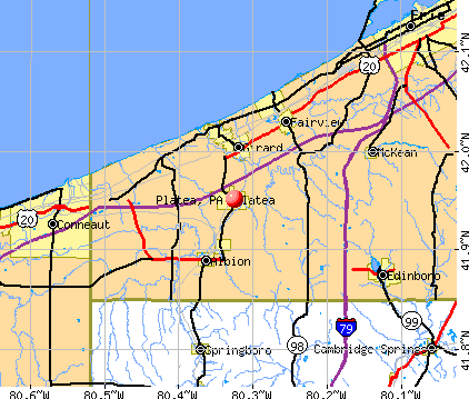 Platea, PA map