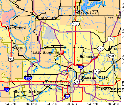 Platte Woods, MO map