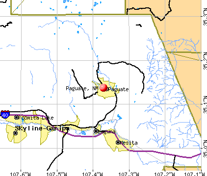 Paguate, NM map