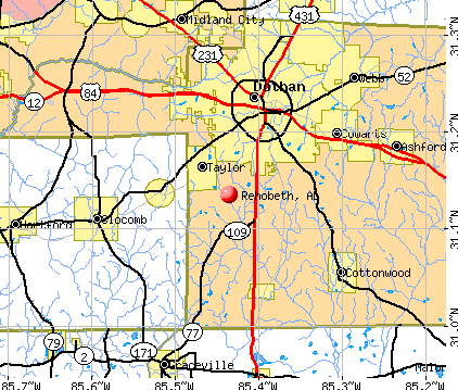 Rehobeth, AL map