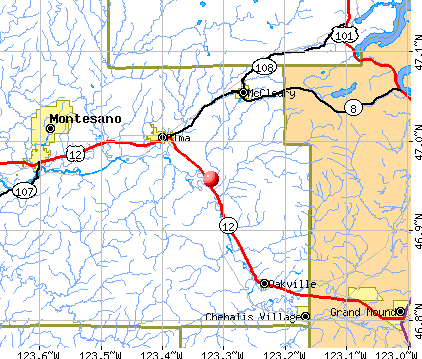 Malone-Porter, WA map
