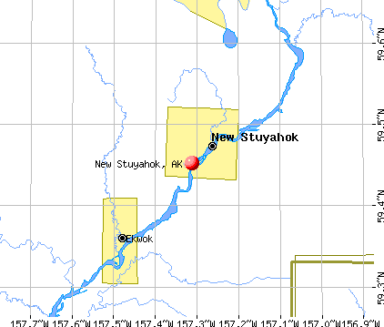 New Stuyahok, AK map