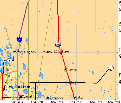 Nunn, CO map