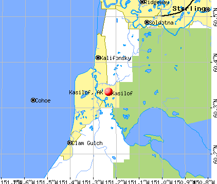 Kasilof, AK map