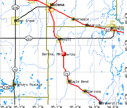 Bertha, MN map