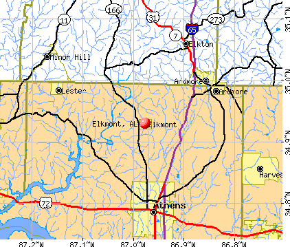 Elkmont, AL map