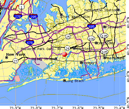 Malverne Park Oaks, NY map