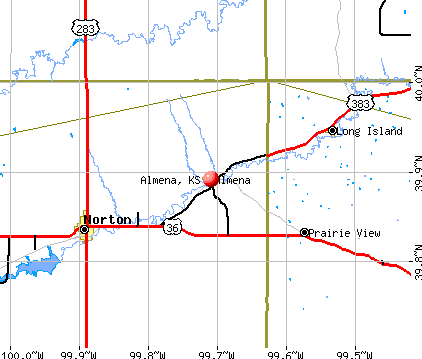 Almena, KS map