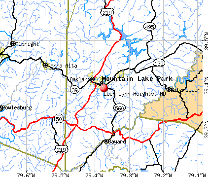 Loch Lynn Heights, MD map