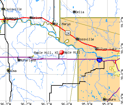 Maple Hill, KS map