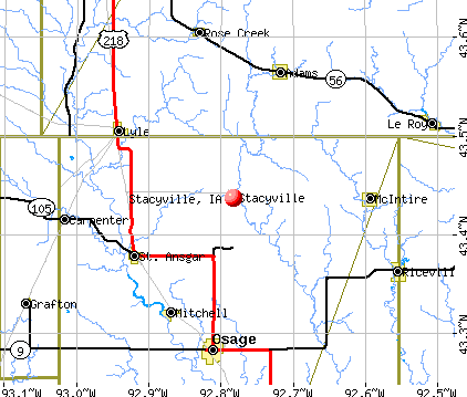 Stacyville, IA map