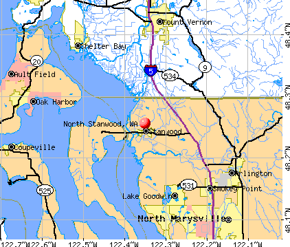 North Stanwood, WA map