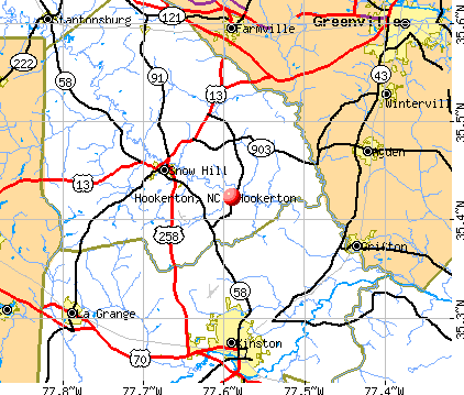 Hookerton, NC map