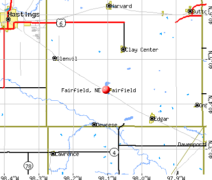Fairfield, NE map