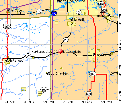 Martensdale, IA map