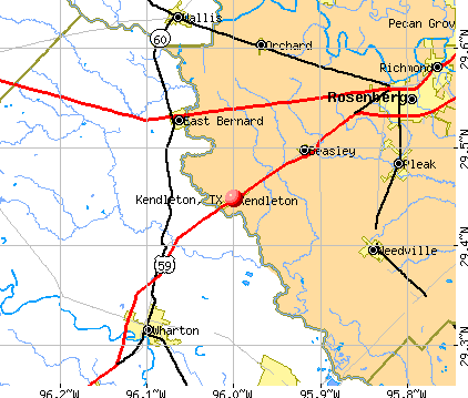Kendleton, TX map