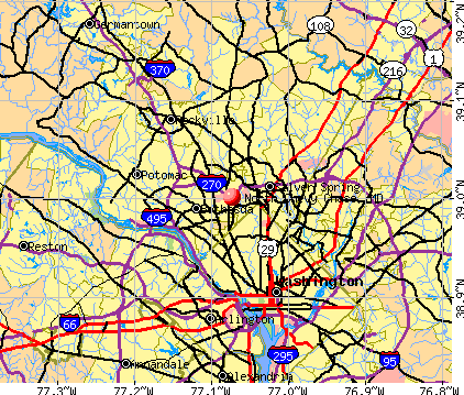 North Chevy Chase, MD map