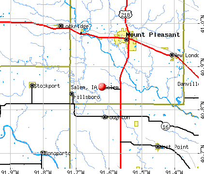 Salem, IA map