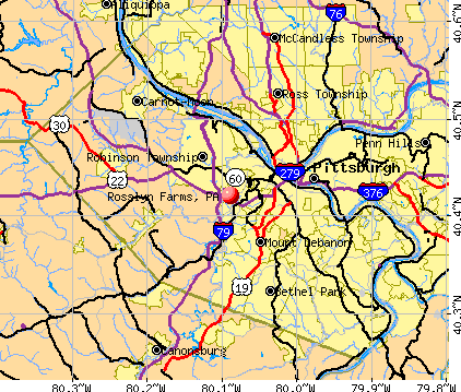 Rosslyn Farms, PA map