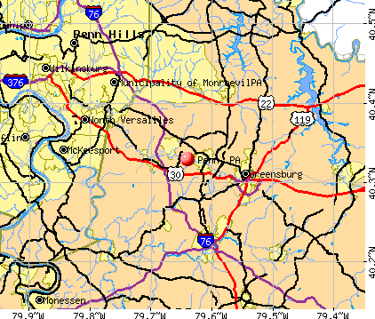 Penn, PA map