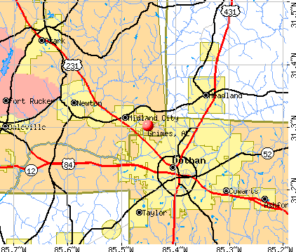 Grimes, AL map