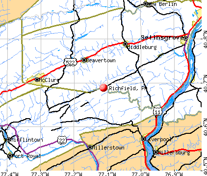 Richfield, PA map
