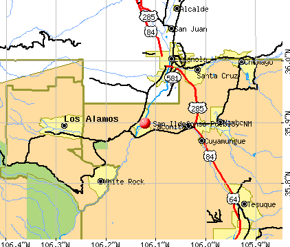 San Ildefonso Pueblo, NM map