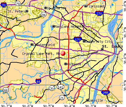 Crystal Lake Park, MO map