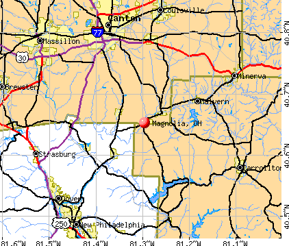 Magnolia, OH map