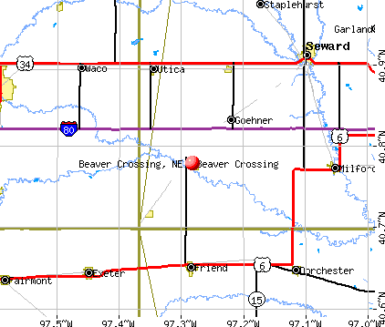 Beaver Crossing, NE map