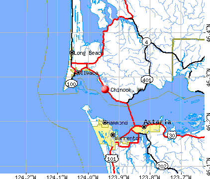 Chinook, WA map