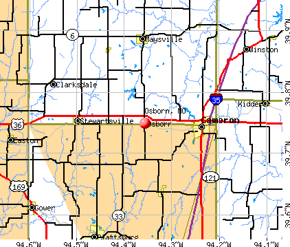 Osborn, MO map