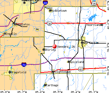 Kennard, IN map
