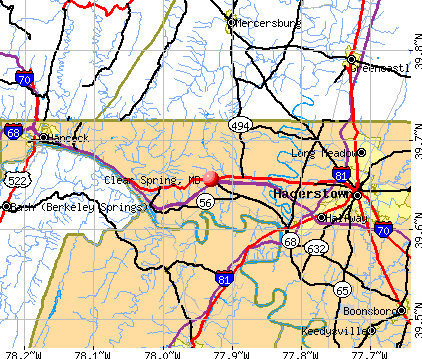 Clear Spring, MD map